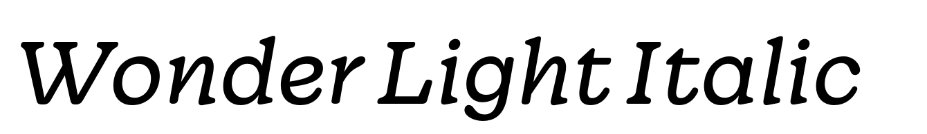Wonder Light Italic